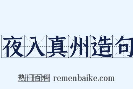 夜入真州造句是什么意思的图片